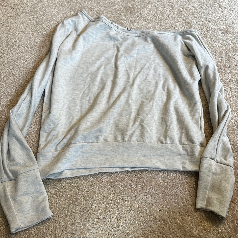 Grey XS off the shoulder sweater